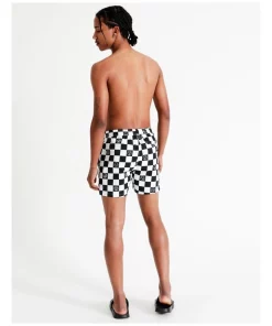 Coupon 🔥 Kenji Swim Checked Out Swim Short In Black 🔥 -Maddox Shop unnamed file 639