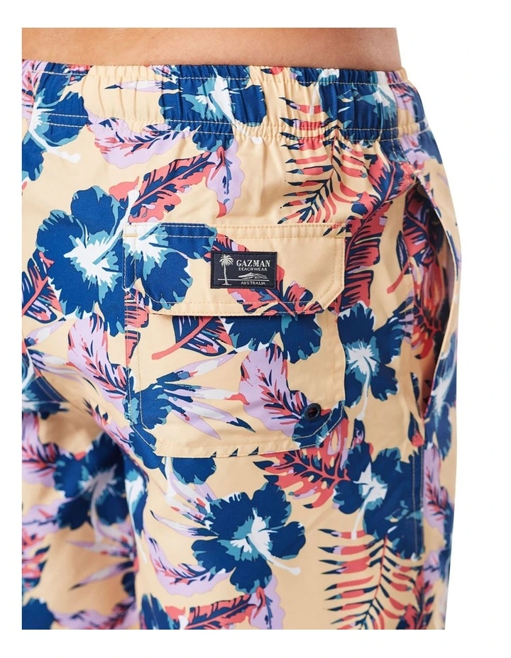 Buy π₯ Gazman Hibiscus Swim Short In Orange 𧨠6 Buy π₯ Gazman Hibiscus Swim Short In Orange 𧨠- Image 4