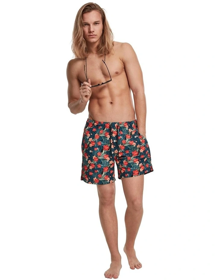 Buy ⭐ Urban Classics Tropical Pattern Swim Shorts In Multi ✔️ 3 Buy ⭐ Urban Classics Tropical Pattern Swim Shorts In Multi ✔️