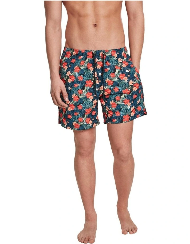 Buy ⭐ Urban Classics Tropical Pattern Swim Shorts In Multi ✔️ 4 Buy ⭐ Urban Classics Tropical Pattern Swim Shorts In Multi ✔️ - Image 2