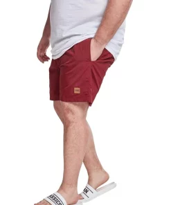 Best Pirce 🛒 Urban Classics Block Swim Shorts In Cherry 😀