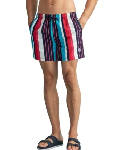 Cheapest 🥰 Gant Stripe Print Swim Shorts In Pale Aloe Vera 🔥