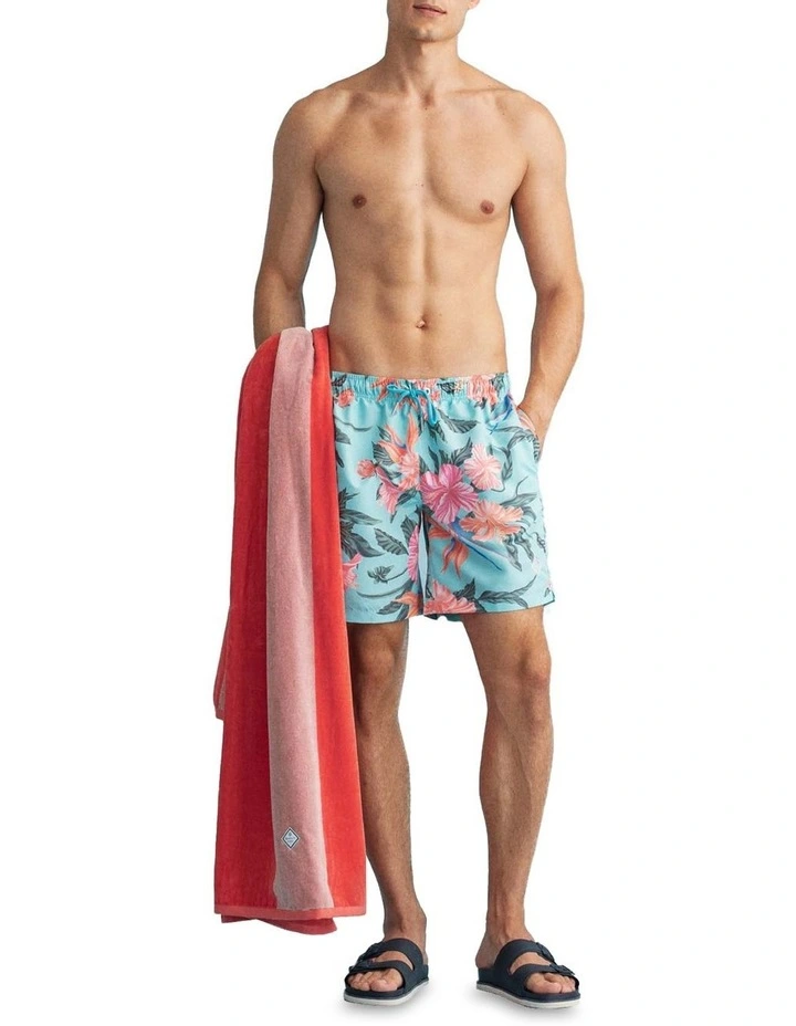 Best Sale π Gant Tropical Print Swim Short In Light Aqua Green π 3 Best Sale π Gant Tropical Print Swim Short In Light Aqua Green π